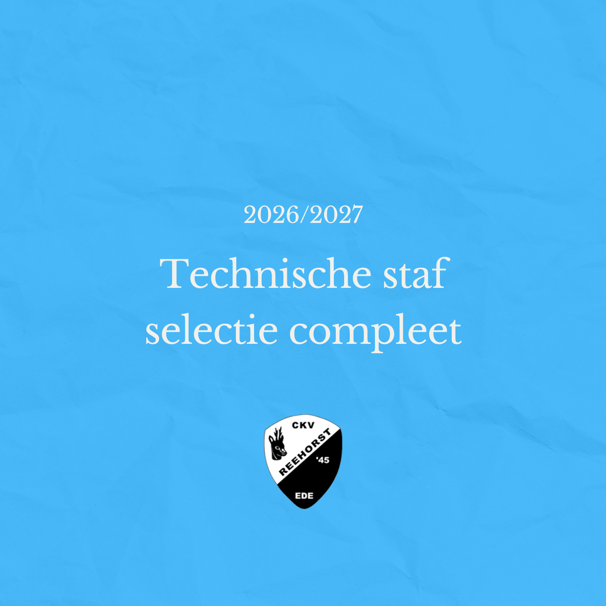 Technische staf selectie 2026/2027 compleet