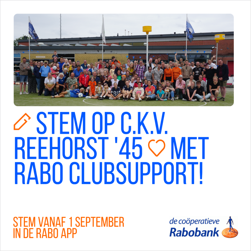 Stem op Reehorst met RaboClubsupport!